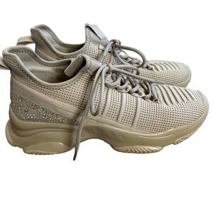 Mad Love Sneakers Mandy Blush Shoes Tan Brown Women's Size 9 Bling Sequin